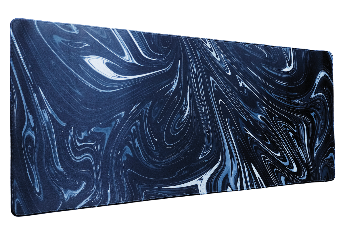 XXL Gaming Liquid Mousepad in Grey and Black, Extended Desk Mat for Office