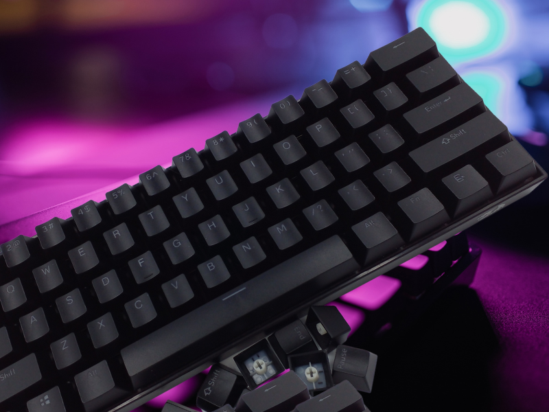 Black 104 Keycaps Set Universal - Custom Mechanical Keyboard All Switches