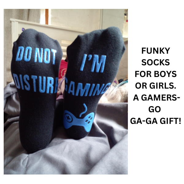 Gaming Socks for Gamers in Blue Funkiest Gift for Gaming