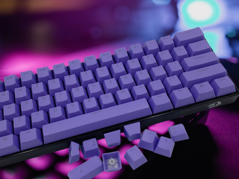 Purple 104 Pcs Backlit Keycaps Universal Mechanical Keyboard all Switches