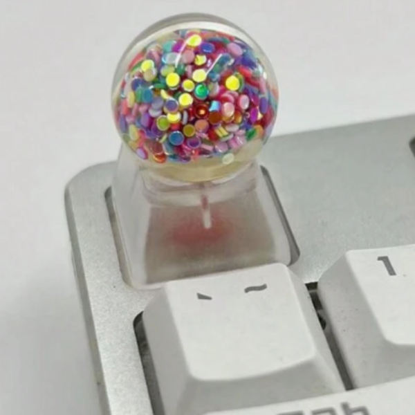 1 Keycap Multi color Artisan Resin Light-transmittable for  Mechanical Keyboard