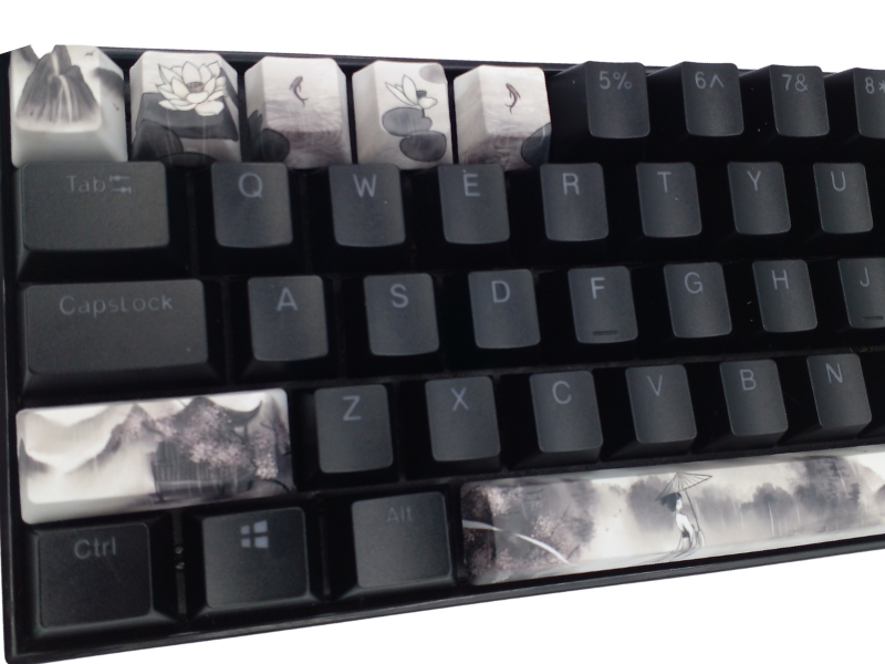 8 Pc Keycaps Japanese Geisha Custom Mechanical Keyboard fits most Switches