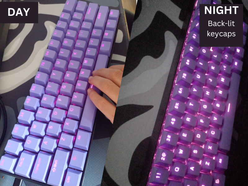 Purple 104 Pcs Backlit Keycaps Universal Mechanical Keyboard all Switches