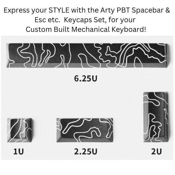 4 Pc Arty Keycaps Japanese Style for Mechanical Keyboard fits most Switches