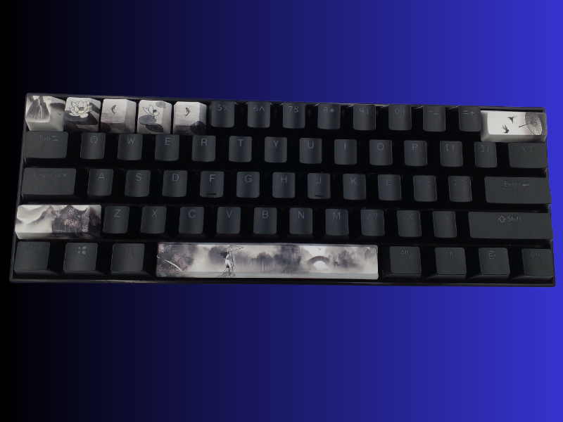 8 Pc Keycaps Japanese Geisha Custom Mechanical Keyboard fits most Switches