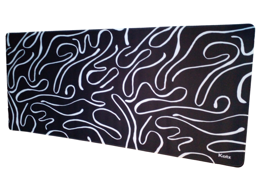 XXL Gaming Mouse Pad Black Doodle Pro-Gamer Trending Extended Mat